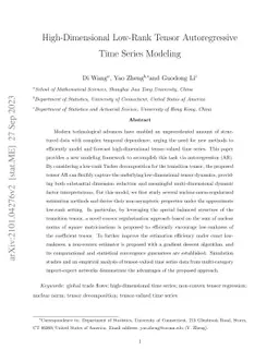 High-Dimensional Low-Rank Tensor Autoregressive Time Series Modeling