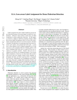 LLA: Loss-aware Label Assignment for Dense Pedestrian Detection