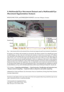 A Multimodal Eye Movement Dataset and a Multimodal Eye Movement
  Segmentation Analysis