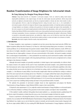 Random Transformation of Image Brightness for Adversarial Attack