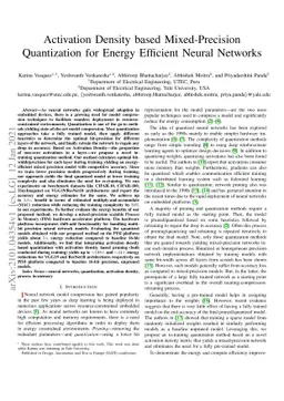 Activation Density based Mixed-Precision Quantization for Energy
  Efficient Neural Networks