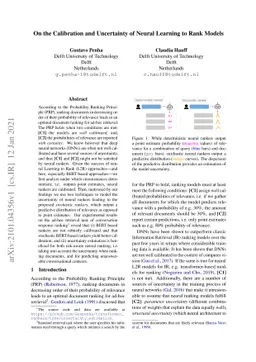 On the Calibration and Uncertainty of Neural Learning to Rank Models