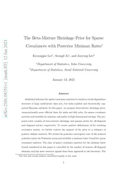 The Beta-Mixture Shrinkage Prior for Sparse Covariances with Posterior
  Minimax Rates