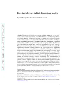 Bayesian inference in high-dimensional models