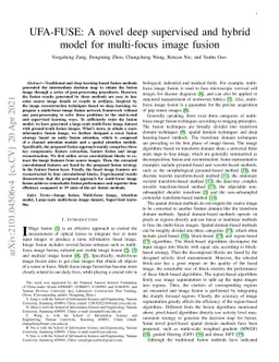 UFA-FUSE: A novel deep supervised and hybrid model for multi-focus image
  fusion