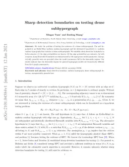 Sharp detection boundaries on testing dense subhypergraph