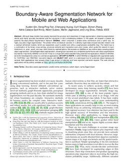 Boundary-Aware Segmentation Network for Mobile and Web Applications