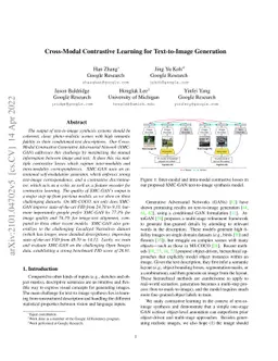 Cross-Modal Contrastive Learning for Text-to-Image Generation