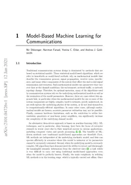 Model-Based Machine Learning for Communications