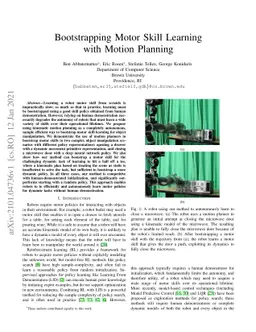 Bootstrapping Motor Skill Learning with Motion Planning