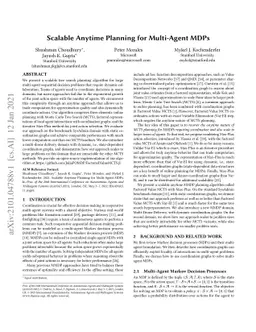 Scalable Anytime Planning for Multi-Agent MDPs
