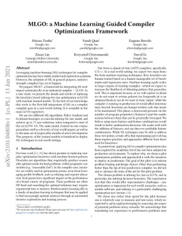 MLGO: a Machine Learning Guided Compiler Optimizations Framework