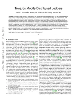 Towards Mobile Distributed Ledgers