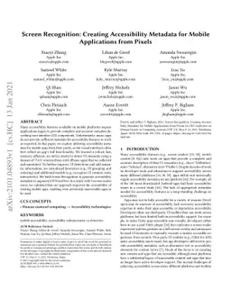 Screen Recognition: Creating Accessibility Metadata for Mobile
  Applications from Pixels