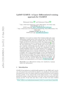 LaDiff ULMFiT: A Layer Differentiated training approach for ULMFiT