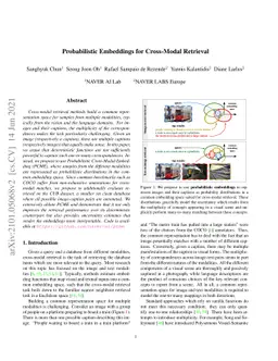 Probabilistic Embeddings for Cross-Modal Retrieval