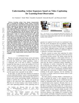 Understanding Action Sequences based on Video Captioning for
  Learning-from-Observation
