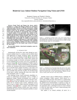 Relatively Lazy: Indoor-Outdoor Navigation Using Vision and GNSS
