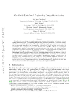 Certifiable Risk-Based Engineering Design Optimization