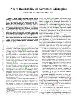 Neuro-Reachability of Networked Microgrids