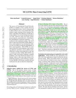 MC-LSTM: Mass-Conserving LSTM