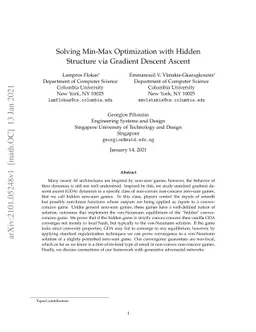 Solving Min-Max Optimization with Hidden Structure via Gradient Descent
  Ascent