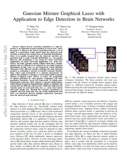 Gaussian Mixture Graphical Lasso with Application to Edge Detection in
  Brain Networks