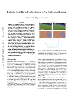 Evaluating Soccer Player: from Live Camera to Deep Reinforcement
  Learning
