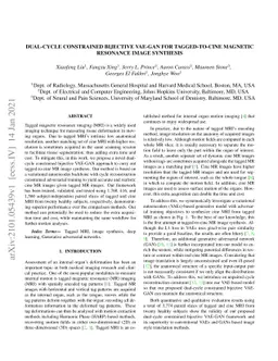 Dual-cycle Constrained Bijective VAE-GAN For Tagged-to-Cine Magnetic
  Resonance Image Synthesis