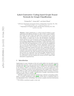 Label Contrastive Coding based Graph Neural Network for Graph
  Classification