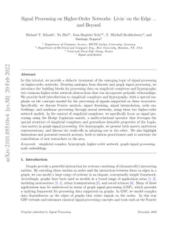 Signal Processing on Higher-Order Networks: Livin' on the Edge ... and
  Beyond