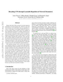 Rescaling CNN through Learnable Repetition of Network Parameters