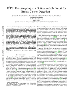 $\text{O}^2$PF: Oversampling via Optimum-Path Forest for Breast Cancer
  Detection