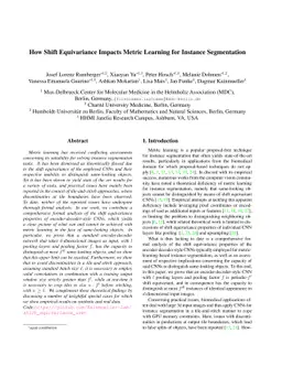 How Shift Equivariance Impacts Metric Learning for Instance Segmentation