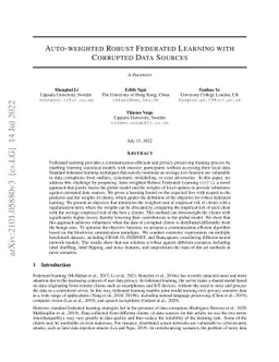 Auto-weighted Robust Federated Learning with Corrupted Data Sources