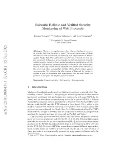 Bulwark: Holistic and Verified Security Monitoring of Web Protocols