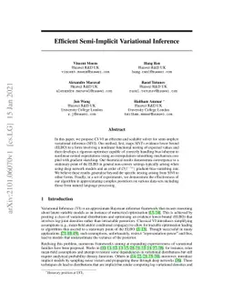 Efficient Semi-Implicit Variational Inference