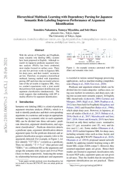 Hierarchical Multitask Learning with Dependency Parsing for Japanese
  Semantic Role Labeling Improves Performance of Argument Identification