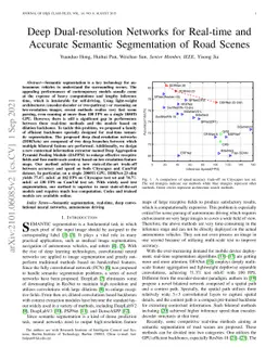 Deep Dual-resolution Networks for Real-time and Accurate Semantic
  Segmentation of Road Scenes