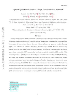 Hybrid Quantum-Classical Graph Convolutional Network
