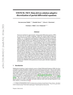 STENCIL-NET: Data-driven solution-adaptive discretization of partial
  differential equations