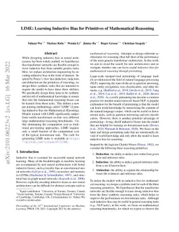 LIME: Learning Inductive Bias for Primitives of Mathematical Reasoning