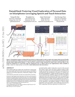 Data@Hand: Fostering Visual Exploration of Personal Data on Smartphones
  Leveraging Speech and Touch Interaction