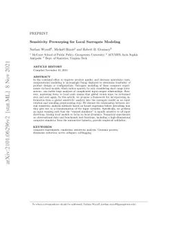 Sensitivity Prewarping for Local Surrogate Modeling