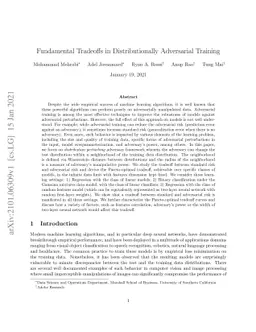 Fundamental Tradeoffs in Distributionally Adversarial Training