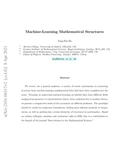 Machine-Learning Mathematical Structures
