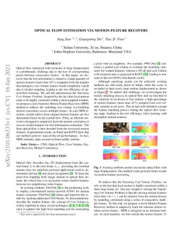 Optical Flow Estimation via Motion Feature Recovery