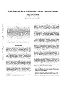 Weakly-Supervised Hierarchical Models for Predicting Persuasive
  Strategies in Good-faith Textual Requests