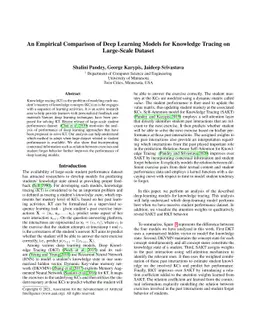 An Empirical Comparison of Deep Learning Models for Knowledge Tracing on
  Large-Scale Dataset