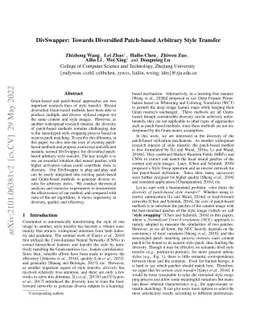 DivSwapper: Towards Diversified Patch-based Arbitrary Style Transfer